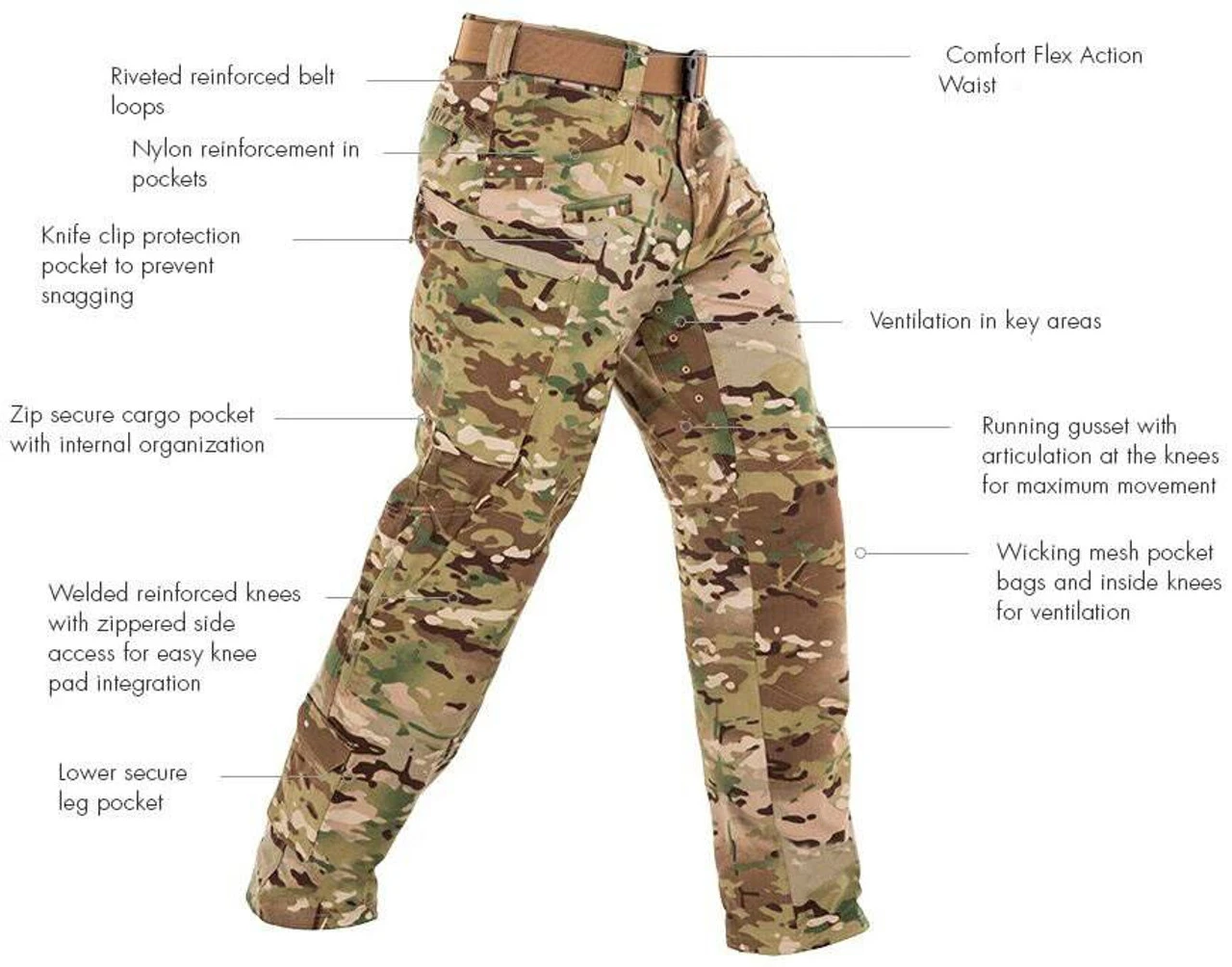 First Tactical Men's Multicam Defender Pant 114002 - Image 4
