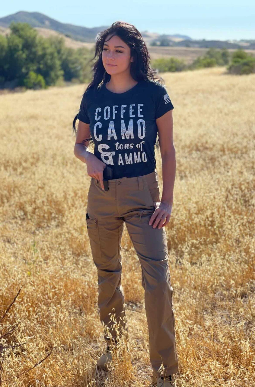LA Police Gear Women's Coffee Camo Ammo T-Shirt - Image 2