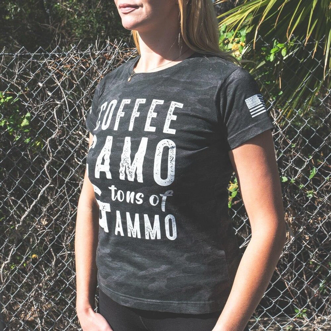 LA Police Gear Women's Coffee Camo Ammo T-Shirt - Image 6