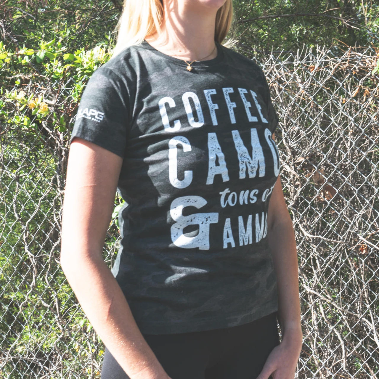 LA Police Gear Women's Coffee Camo Ammo T-Shirt - Image 7