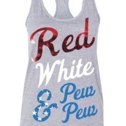 LA Police Gear Women's Red White & Pew Pew Tank Top
